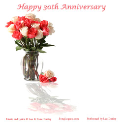 CD cover for original  30th anniversary song, Happy 30th Anniversary